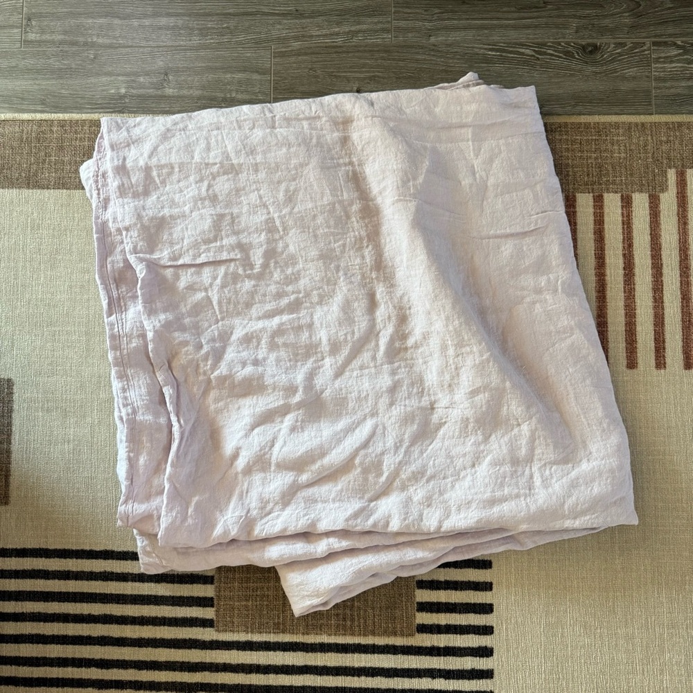 Anthropologie washed linen duvet cover lilac - Picture 4 of 5